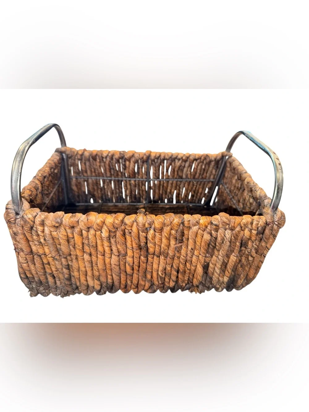 Woven Seagrass Rectangular Storage Basket